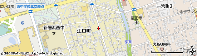 愛媛県新居浜市江口町10周辺の地図
