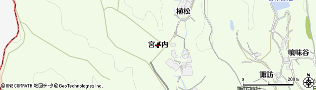 徳島県小松島市櫛渕町（宮ノ内）周辺の地図