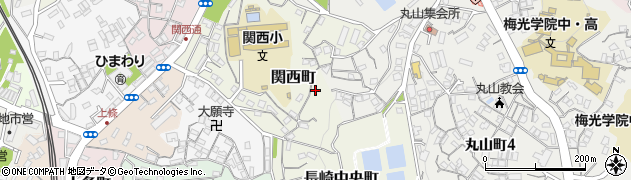 山口県下関市関西町周辺の地図