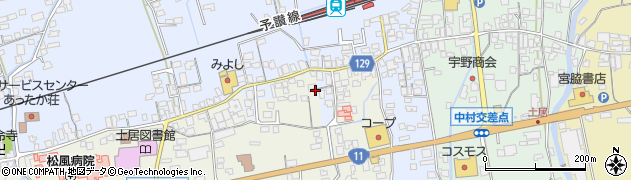 伊予土居停車場線周辺の地図