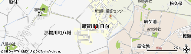 徳島県阿南市那賀川町日向周辺の地図