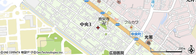 山口県光市中央周辺の地図