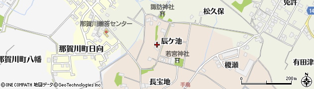 徳島県阿南市那賀川町手島辰ケ池周辺の地図