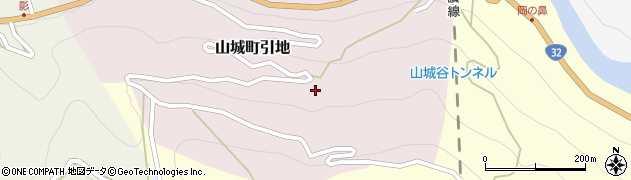 徳島県三好市山城町引地408周辺の地図
