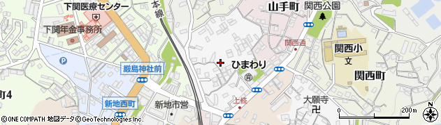 山口県下関市長崎町周辺の地図