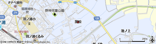 徳島県阿南市羽ノ浦町中庄（黒松）周辺の地図