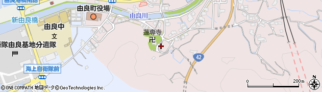 和歌山県由良町（日高郡）里周辺の地図
