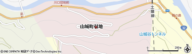 徳島県三好市山城町引地72周辺の地図