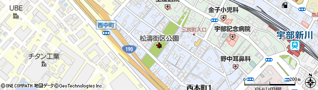 松濤街区公園周辺の地図