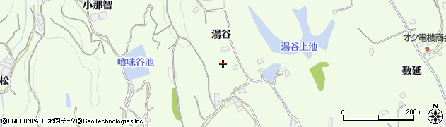 徳島県小松島市櫛渕町（湯谷）周辺の地図