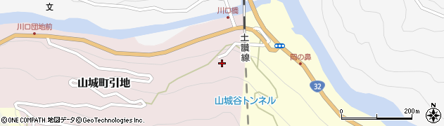徳島県三好市山城町引地150周辺の地図