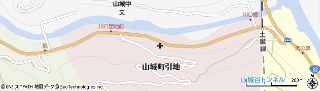徳島県三好市山城町引地64周辺の地図