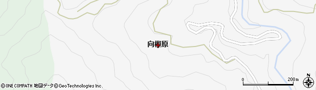 徳島県美馬市木屋平向樫原周辺の地図