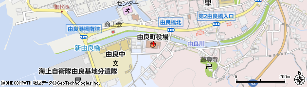 由良町役場　教育委員会教育課周辺の地図