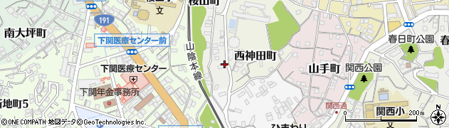 山口県下関市桜山町周辺の地図