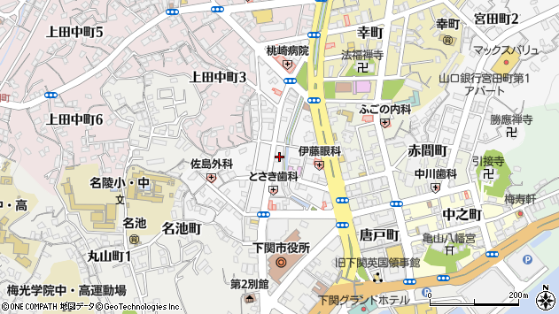 〒750-0008 山口県下関市田中町の地図
