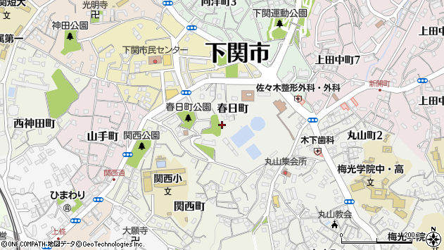 〒750-0031 山口県下関市春日町の地図