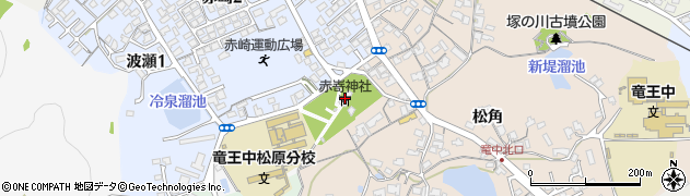 赤嵜神社周辺の地図