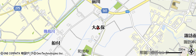 徳島県阿南市那賀川町八幡（大久保）周辺の地図