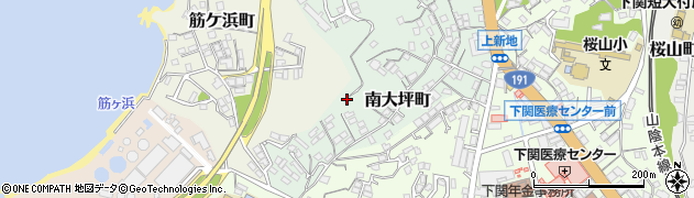 山口県下関市南大坪町周辺の地図