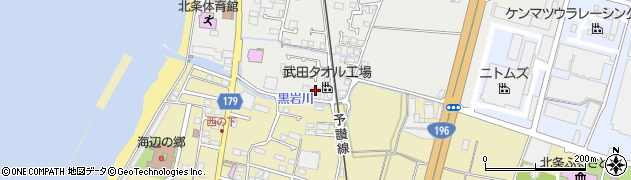 愛媛県松山市北条辻1158周辺の地図