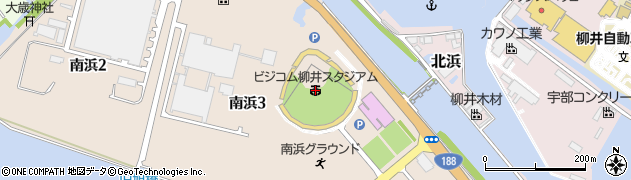 ビジコム柳井スタジアム（柳井市民球場）周辺の地図