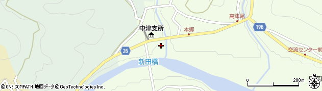 和歌山県日高郡日高川町高津尾38周辺の地図