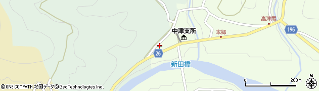 和歌山県日高郡日高川町高津尾1周辺の地図