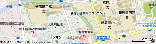 愛媛県新居浜市北新町2周辺の地図