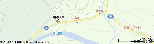 和歌山県日高郡日高川町高津尾144周辺の地図