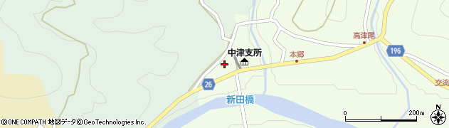 和歌山県日高郡日高川町高津尾20周辺の地図