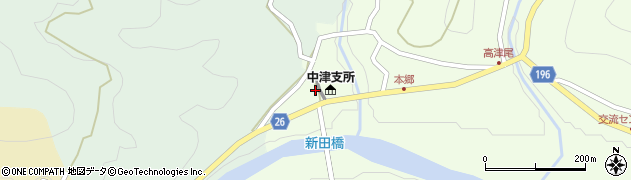 和歌山県日高郡日高川町高津尾22周辺の地図