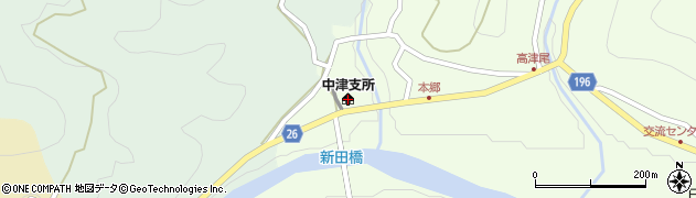 日高川町中津支所周辺の地図