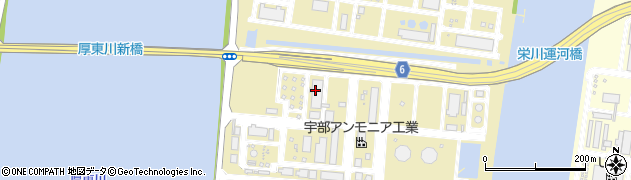 イワタニ宇部ガスセンター周辺の地図