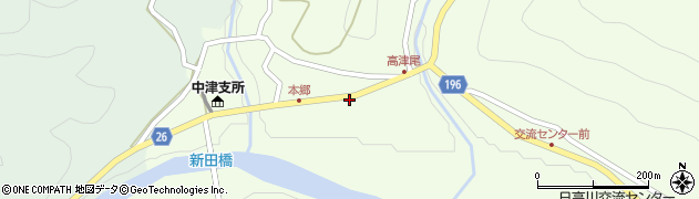 和歌山県日高郡日高川町高津尾167周辺の地図