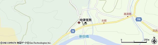 和歌山県日高郡日高川町高津尾19周辺の地図