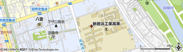 新居浜工業高等専門学校　総務課財務周辺の地図
