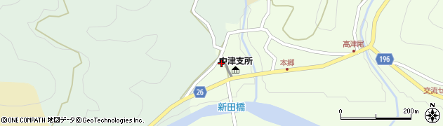 和歌山県日高郡日高川町高津尾23周辺の地図