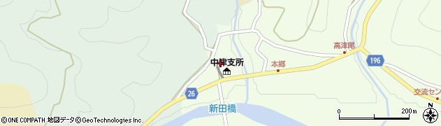 和歌山県日高郡日高川町高津尾28周辺の地図