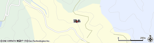 愛媛県松山市猪木周辺の地図