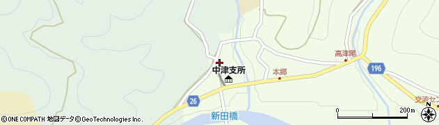 和歌山県日高郡日高川町高津尾26周辺の地図