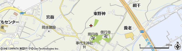 徳島県阿南市那賀川町今津浦（東野神）周辺の地図