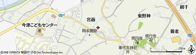 徳島県阿南市那賀川町今津浦（宮面）周辺の地図
