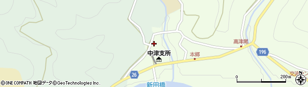 和歌山県日高郡日高川町高津尾52周辺の地図