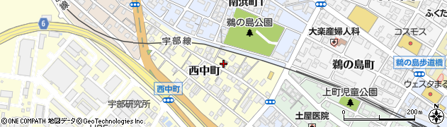 宇部助田郵便局周辺の地図