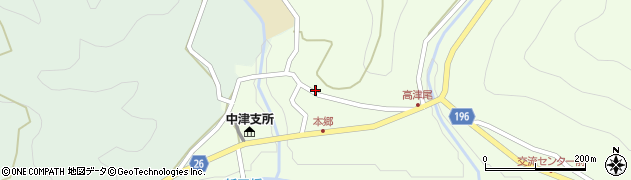 和歌山県日高郡日高川町高津尾127周辺の地図