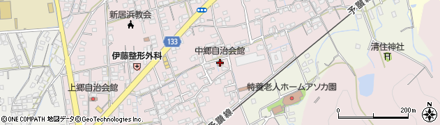 中郷自治会館周辺の地図