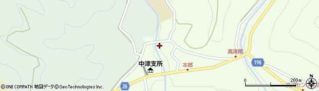 和歌山県日高郡日高川町高津尾115周辺の地図