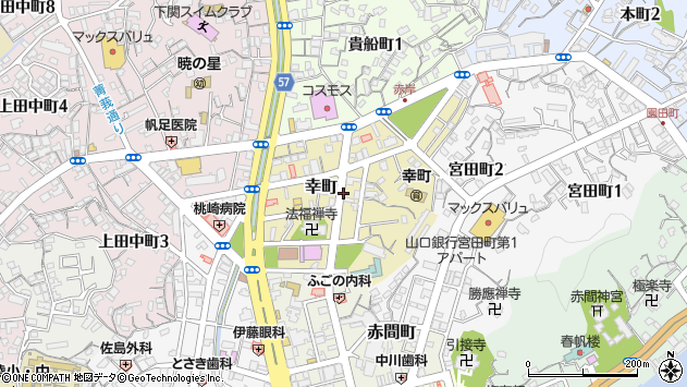 〒750-0001 山口県下関市幸町の地図