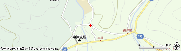 和歌山県日高郡日高川町高津尾111周辺の地図
